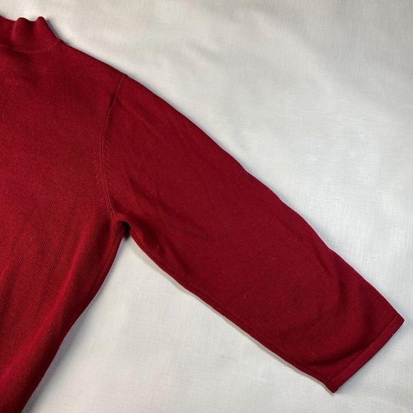 BOB MACKIE Cardigan EMBROIDERED Red Button Up LONG Sweater! FLORAL ART Sz 1X - Picture 16 of 16